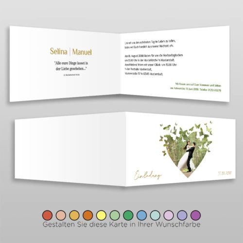 Hochzeitskarte D 4S Selina