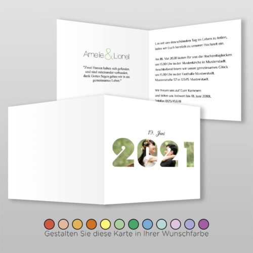 Hochzeitskarte Q 4S Amelie